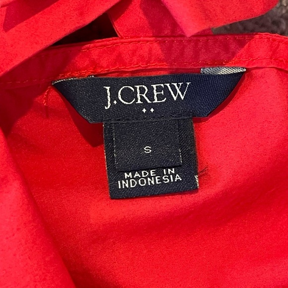 J. Crew Bow-Back Peplum Red Sleeveless Top, 100% Cotton, Size Small - Picture 4 of 10